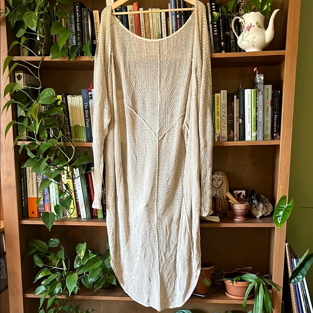 Oatmeal duster. Unbranded.